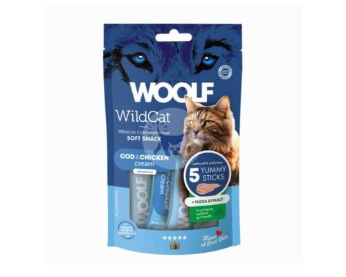 Woolf مكافأة كريمية للقطط بنكهة الدجاج 14*5