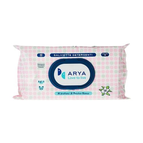 اريا مناديل رطبة بالمسك الأبيض 30×20سم 40 قطعة