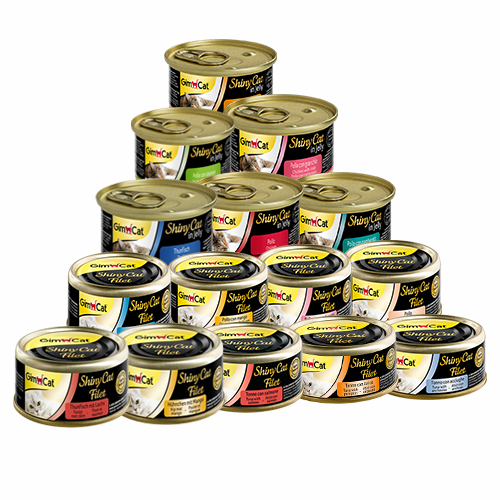 معلبات جيم كات 70 جم للقطط 24 حبه منوع