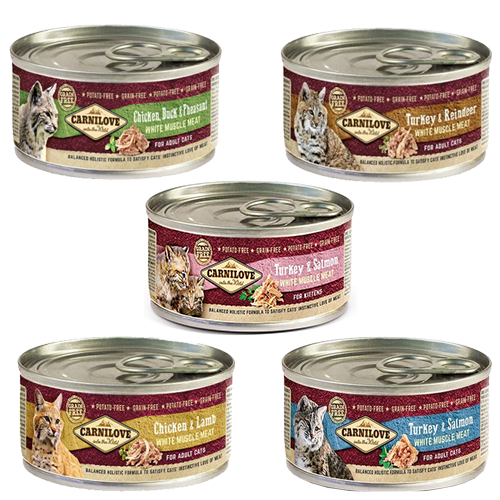 معلبات القطط كارنيلوف Carnilove مجموعة منوعة من 24...