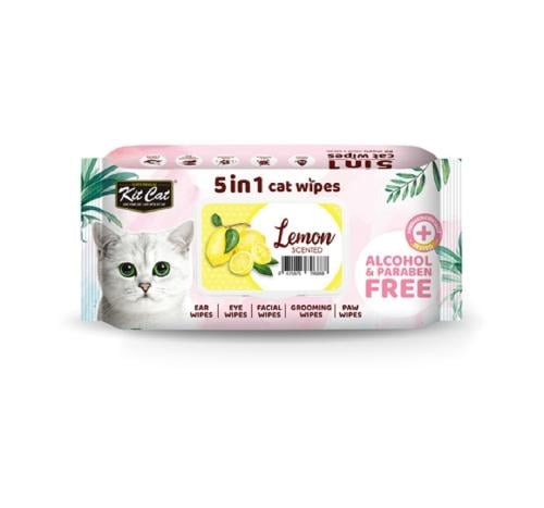 كت كات 5 في 1 مناديل معطرة 80حبه ليمون