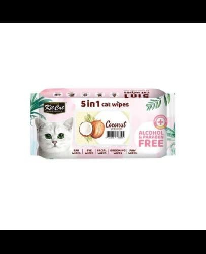 كت كات 5 في 1 مناديل معطرة 80حبه جوز الهند