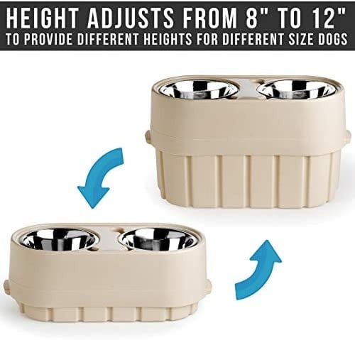 اور بتس طاوله وحافظة طعام مع صحن استيل مزدوج