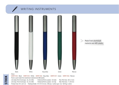 قلم حبر جاف معدني PULA