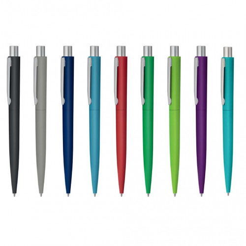 قلم حبر جاف معدني ناعم مشبك معدني وزر كروم