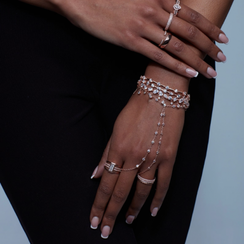 اسورة كف زركون ذهب مطلي عيار 14 وفضة عيار 925