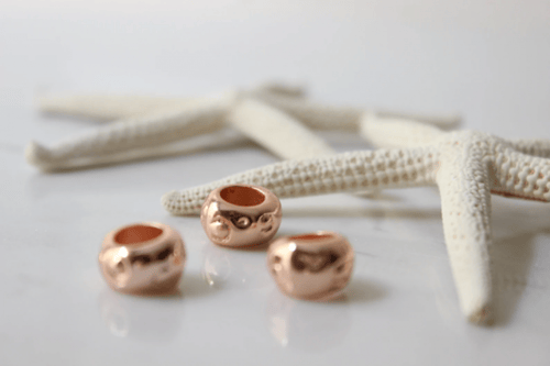 7x12mm Rose Gold Beads, Rondelle Beads