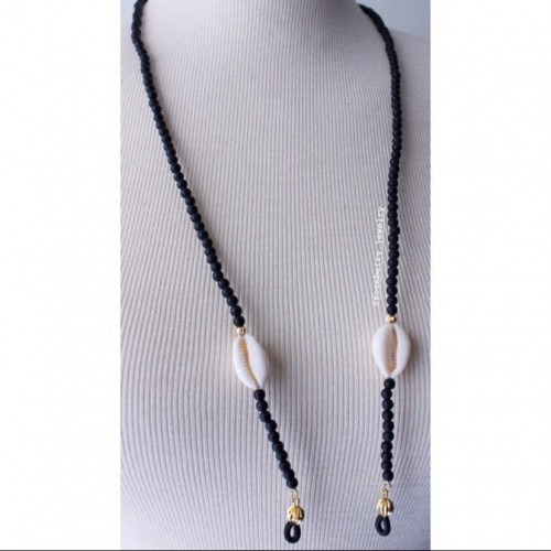 تعليقة نظاره حجر اسود مع صدف