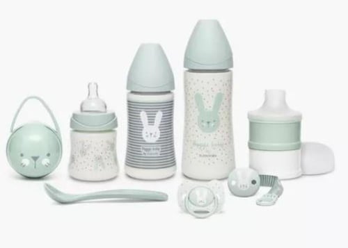طقم رضاعات و قسام حليب