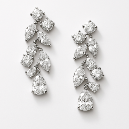 حلق فضي زيركون