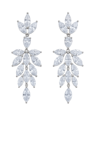 حلق فضي زيركون