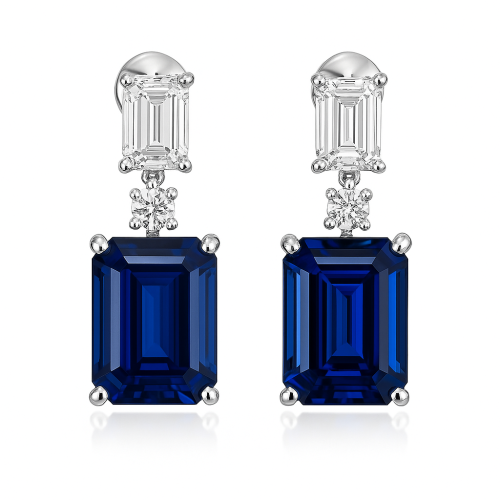 حلق ازرق زيركون