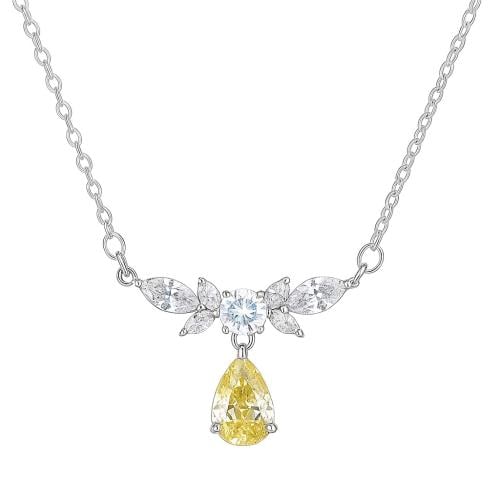 عقد زيركون اصفر