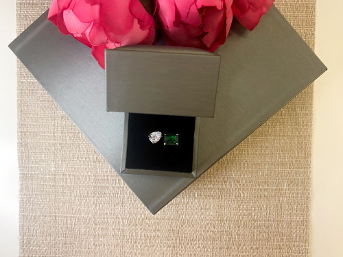 خاتم فري سايز مرصع باحجار الزيركون تصميم الماس