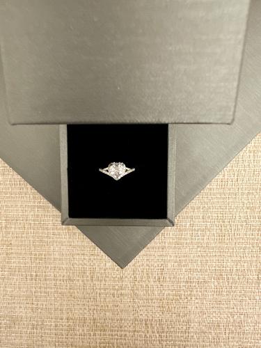 خاتم قلب فضه عيار 925