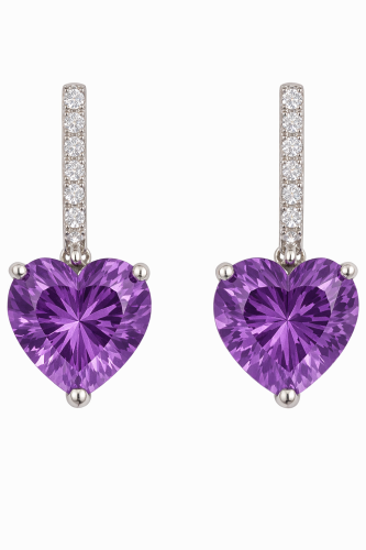 حلق فضه قلب بنفجسي فاتح