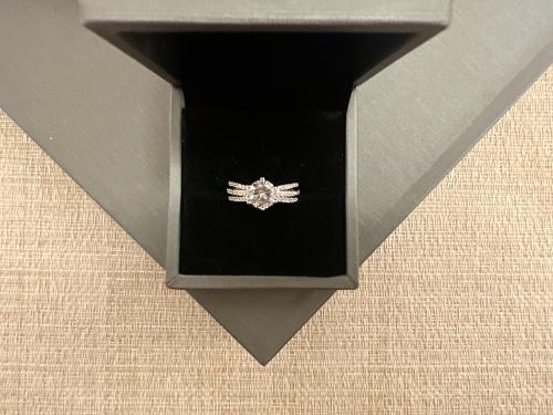 خاتم دبله زيركون