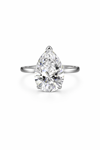 خاتم فضه ماركيز حجر كبير جدا