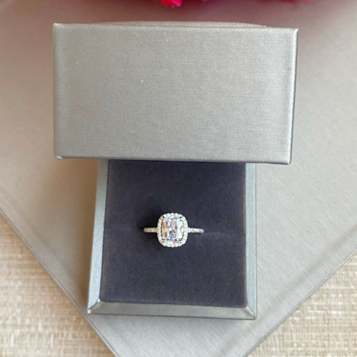 خاتم فري سايز مرصع باحجار الزيركون تصميم الماس