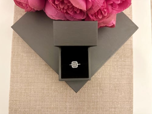 خاتم فضه فري سايز مستطيل