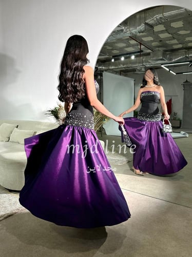 فستان قورجس مع تطريز يدوي