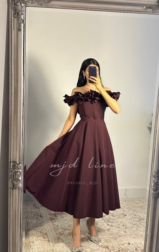 فستان ورود عودي اوف شولدر ميدي