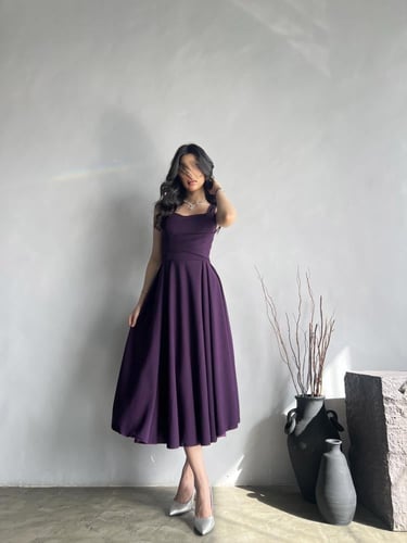 فستان خلود لونين ازرق وموف