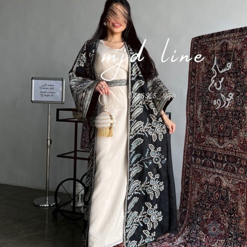 جلابيه قطعتين بشت تطريز