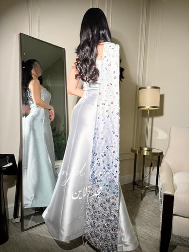 فستان جواهر خرز شك يدوي