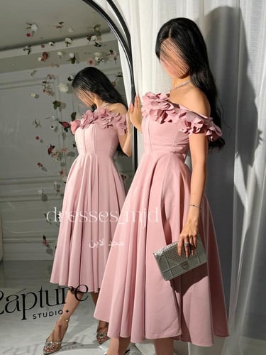 فستان ورود وردي اوف شولدر ميدي