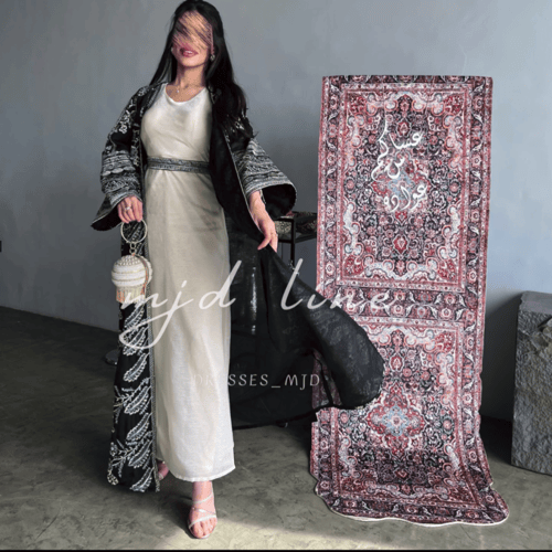 جلابيه قطعتين بشت تطريز