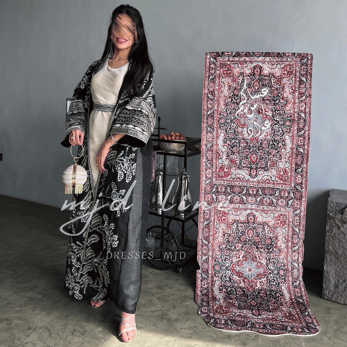 جلابيه قطعتين بشت تطريز