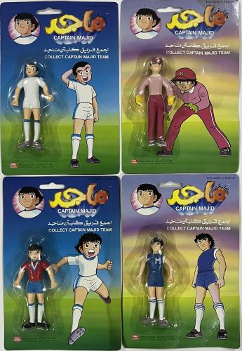 مجموعه من اصدار قديم ونادر 4 مجسمات كابتن ماجد و و...