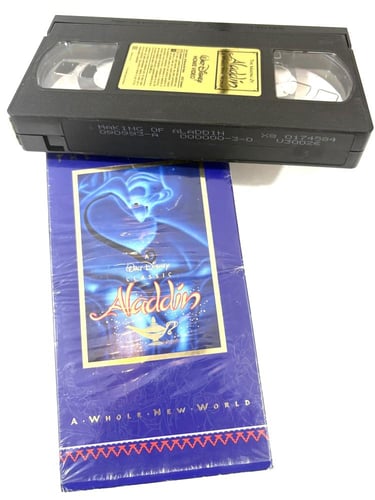 شريط فيديو VHS فلم كرتون ( علاء الدين )