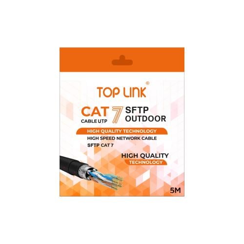 كيبل شبكة توب لنك كات سفن5متر CABEL TOPLINK CAT7 S...