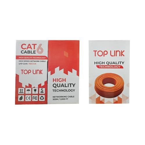كيبل شبكة توب لنك 305 متر CEBLE TOPLINK UTP CAT 6...
