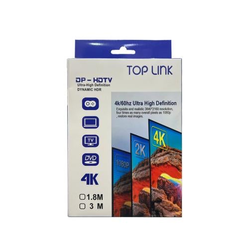 كيبل ديبي اتش دي 3 متر CABEL TOPLINK 3 M DP TO HD