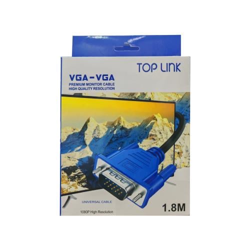 كيبل شاشة توب لنك 1.8متر CABEL TOPLINK VGA TO VGA1...