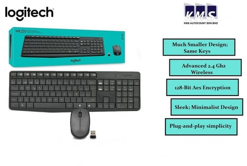 كيبورد+ ماوس لوجتك وايرلسLOGITECH MK235 WIRELESS C...