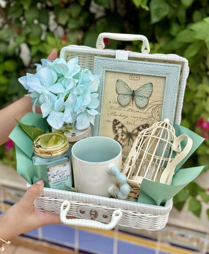 شنطة خوص بني الفراشة