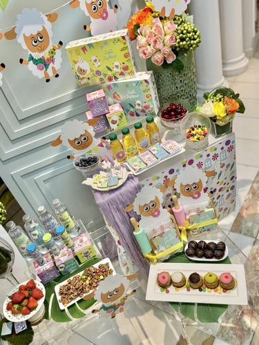 مجموعة عيد الخروف الملون الكبير big