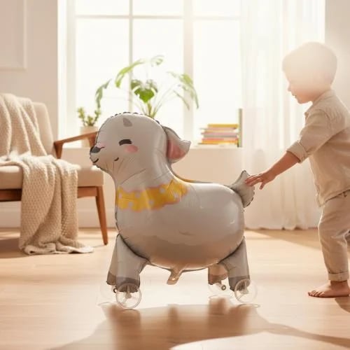Sheep balloon with wheels