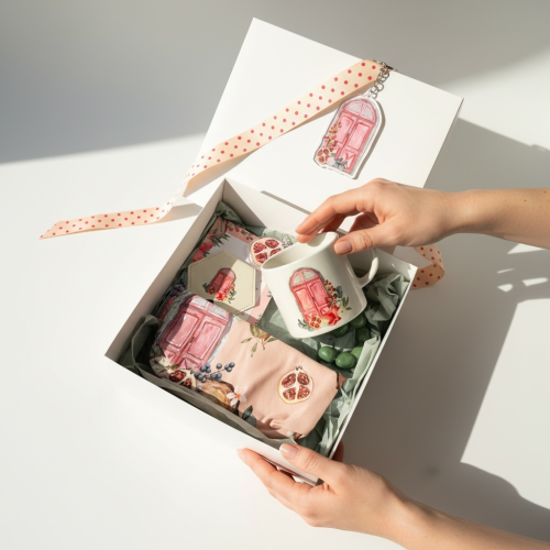 صندوق مجموعة الرمان المكتبيه