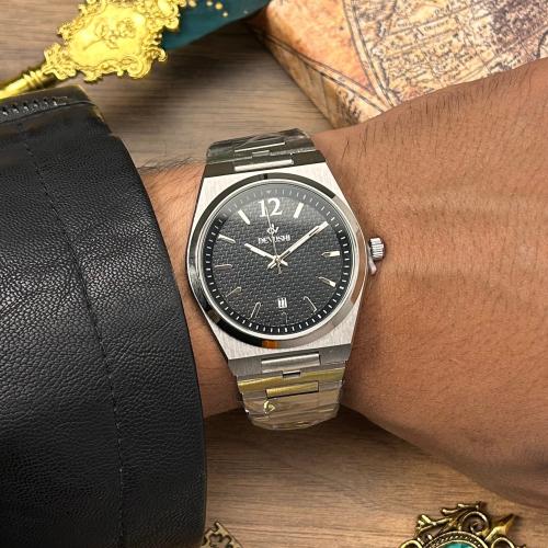 ساعة رجاليه ديفوشي ملفته بلون فضي