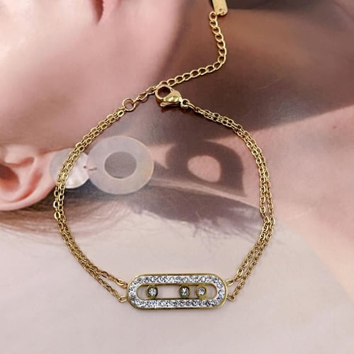 إسوارة ذهبية بفصوص زركون – أناقة ناعمة