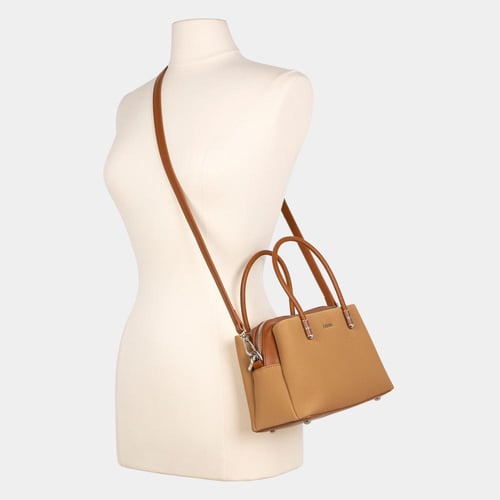 شنطة يد نسائية جلد بني من BAGCO – تصميم كلاسيكي ان...