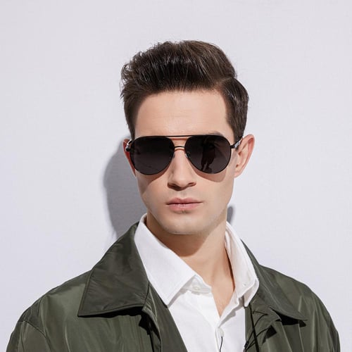 نظارات شمسية رجالية تصميم كلاسيكي- لون اسود