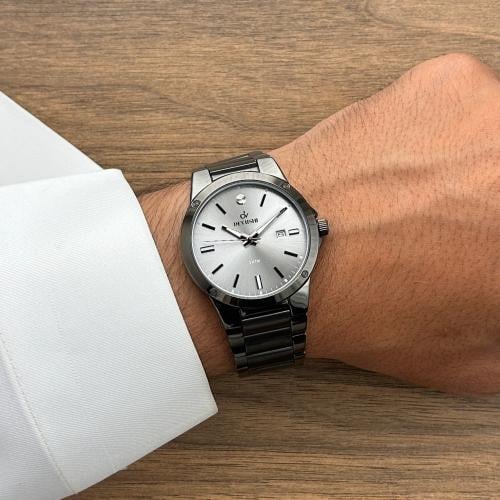 ساعة رجاليه ديفوشي ملفته بلون الرمادي