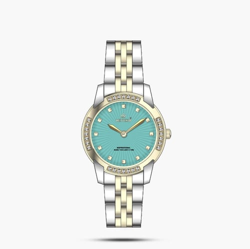 ساعة نسائية ديفوشي استيل بلون فضي و ذهبي