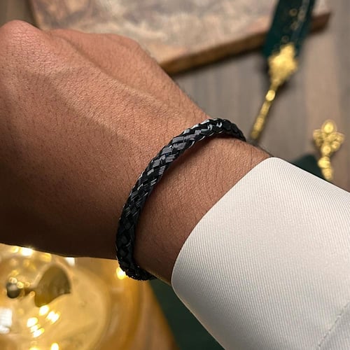 طقم نيلوفر الرجالي – ساعة ديفوشي وسوار استيل فاخر
